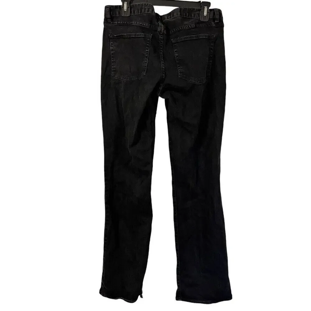 J Crew Womens Bootcut Boot Cut Black Wash Mid Rise Stretch Jeans sz 31 x 32